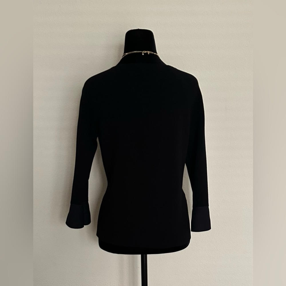 Ann Taylor Elegant Black Sweater with Flared Cuffs - Picture 2 of 13
